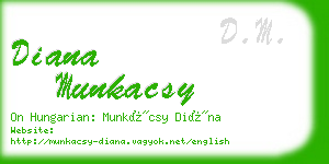 diana munkacsy business card